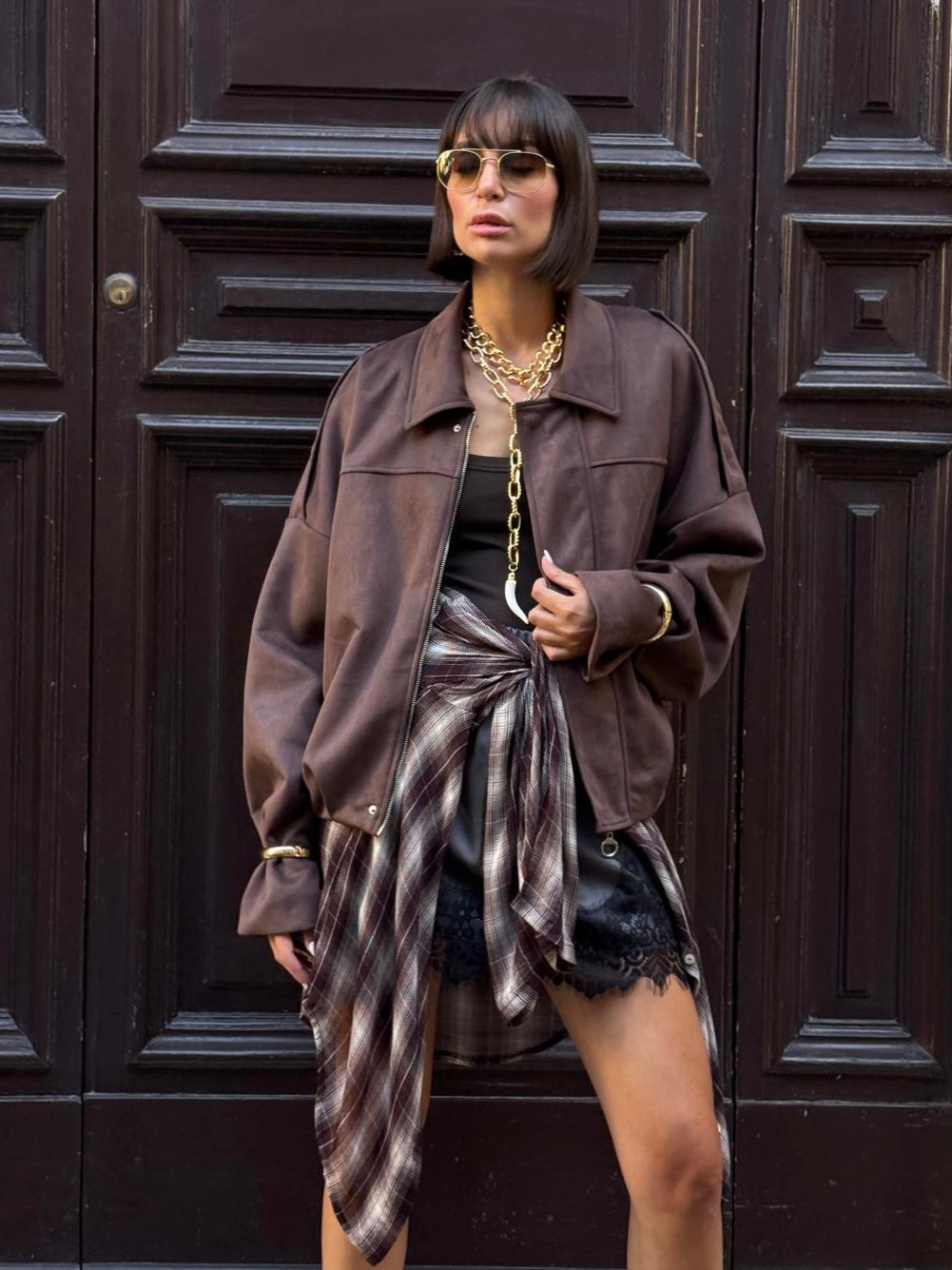 Giacca Bomber suede - HaveOne