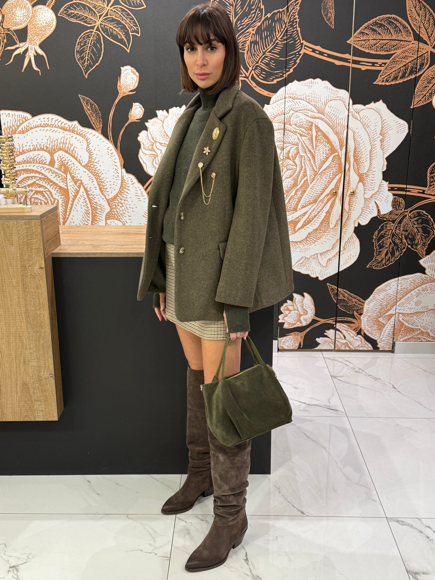 Giacca con spille verde - Vicolo