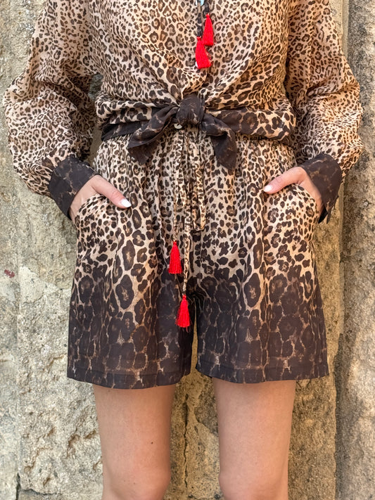 Shorts stampa animalier sfumata - Philia Loft