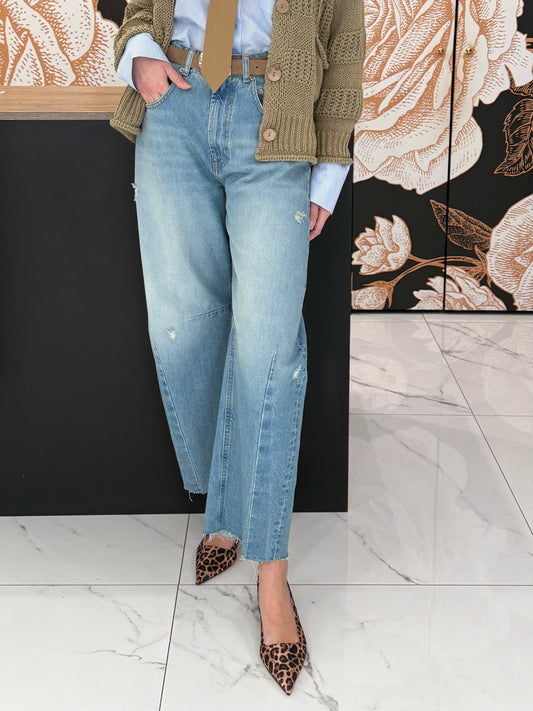 Jeans BARBARA stone wash con effetto used - HAVEONE