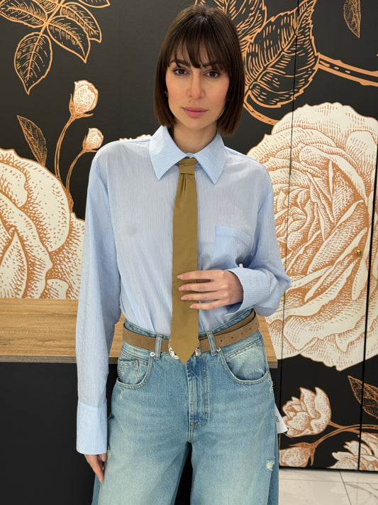 Camicia a righe con cravatta - Kontatto