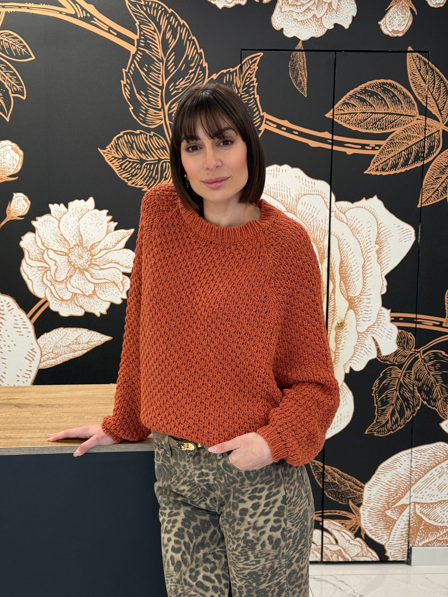 Girocollo over in rete coccio - Kontatto