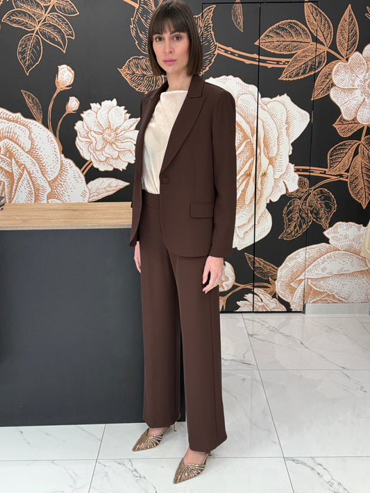 Completo Giacca monopetto e Pantalone cioccolato - Kontatto