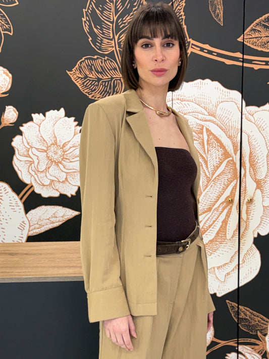 Giacca con cintura miele - Kontatto