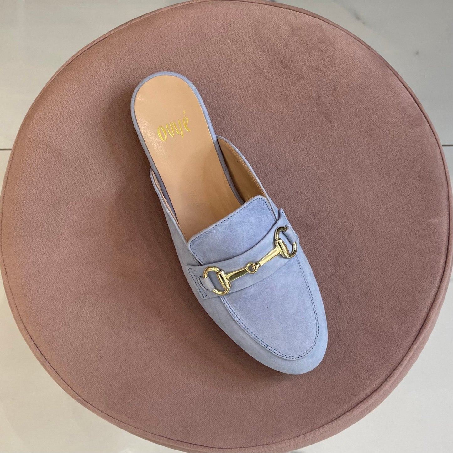 Slipper in camoscio con morsetto