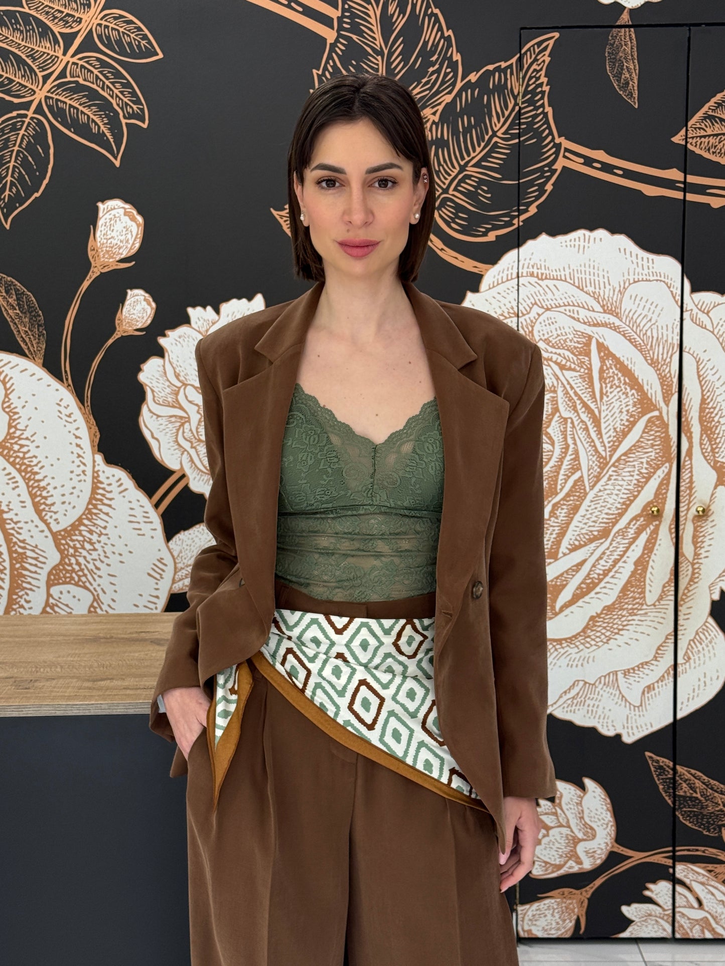 Top in pizzo verde - Philia Loft