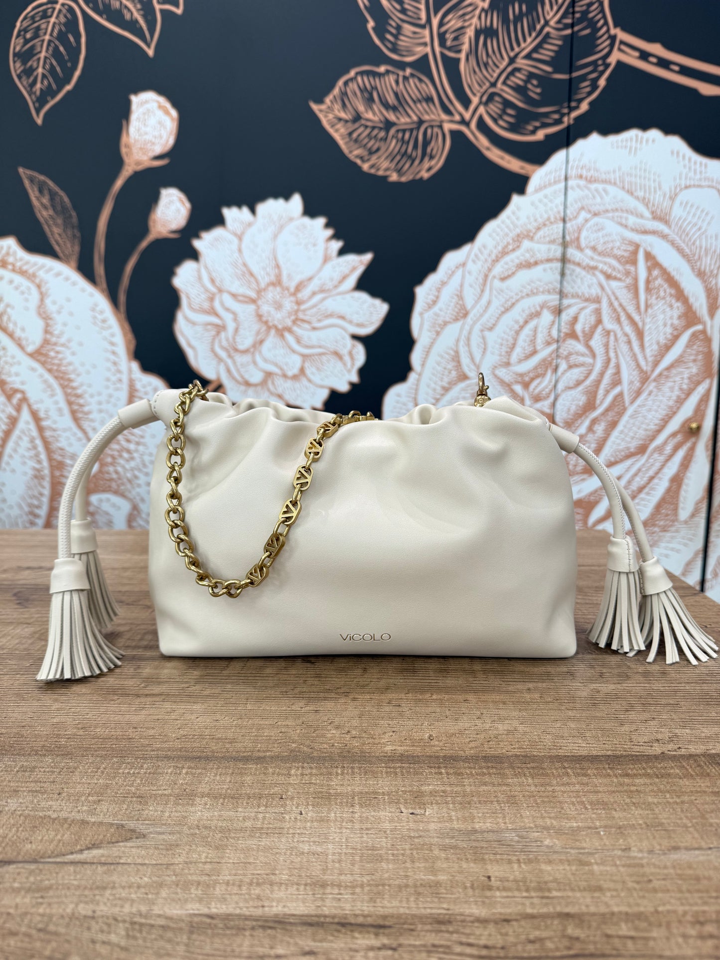 Borsa Tassel Small avorio - Vicolo