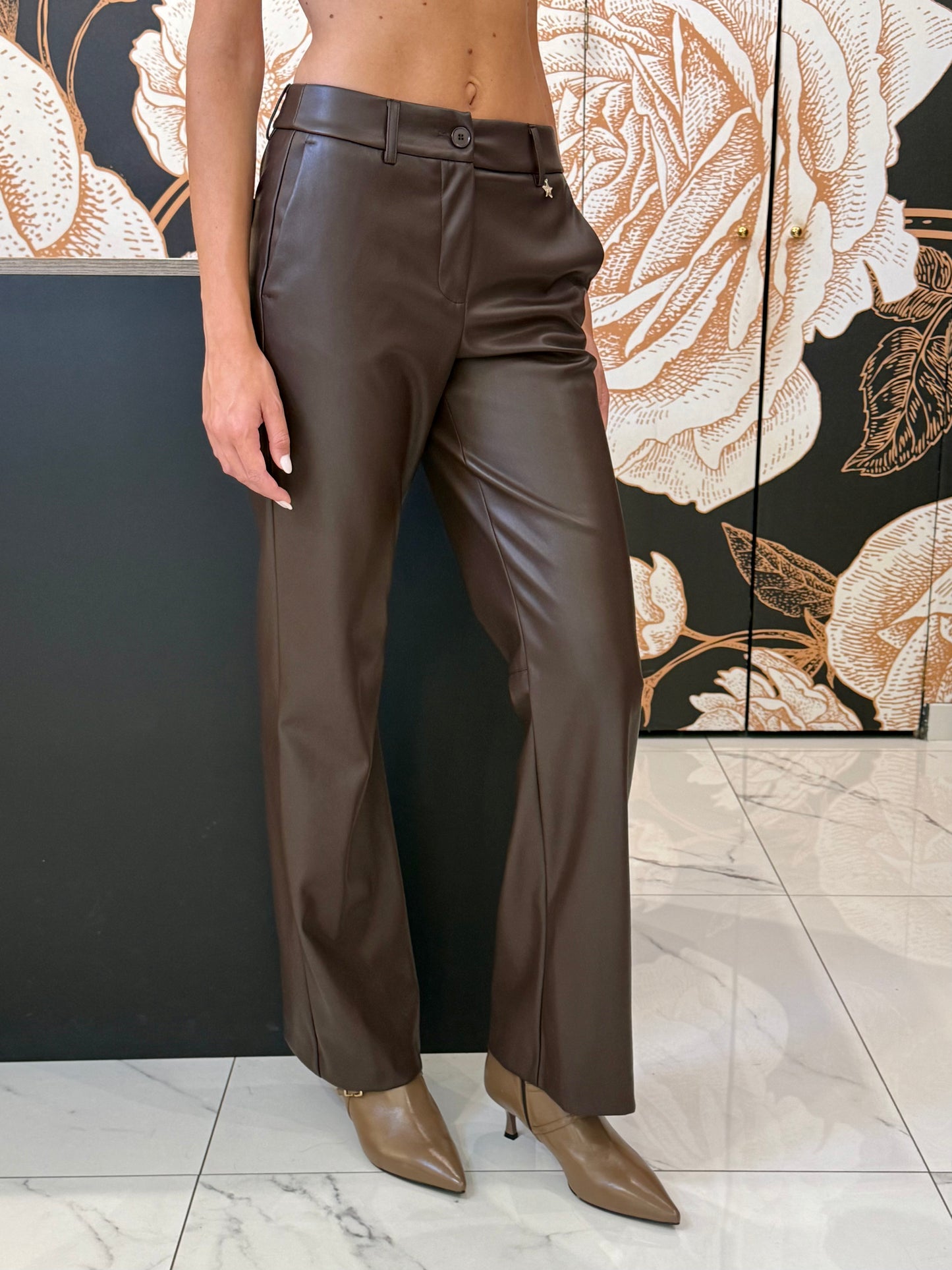 Pantalone ecopelle cioccolato - Souvenir Clubbing