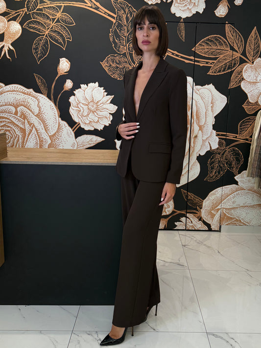 Completo Giacca monopetto e Pantalone cioccolato - kontatto