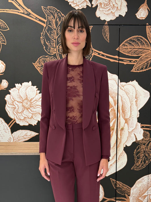 Blazer doppio petto Musa bordeaux - Silence Limited