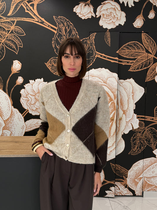 Cardigan fantasia rombi - Souvenir Clubbing