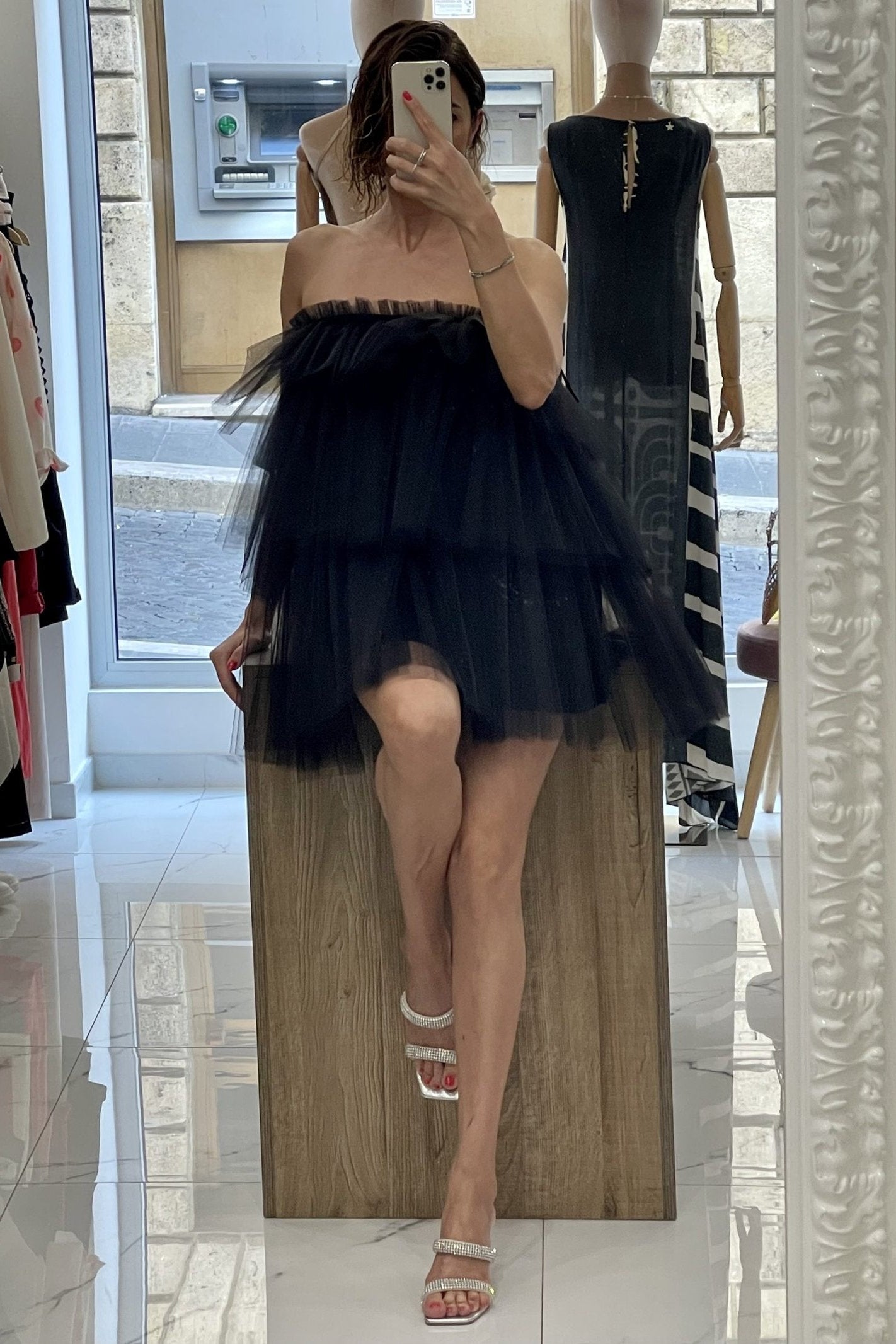 Abito in tulle tre balze