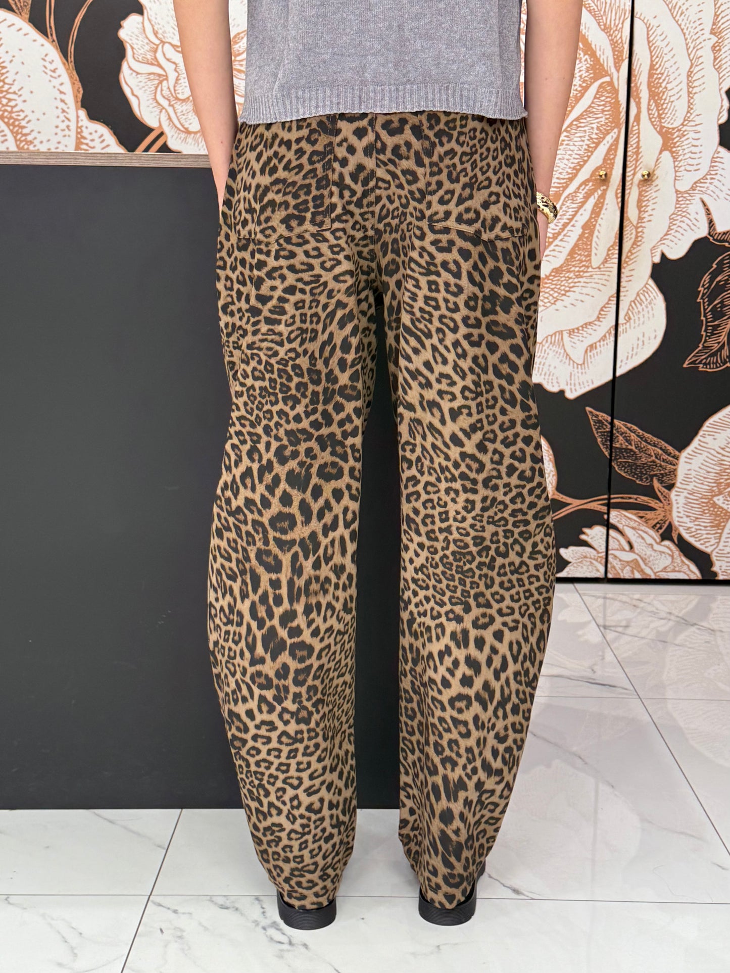 Pantalone balloon fit fantasia animalier - Lumina