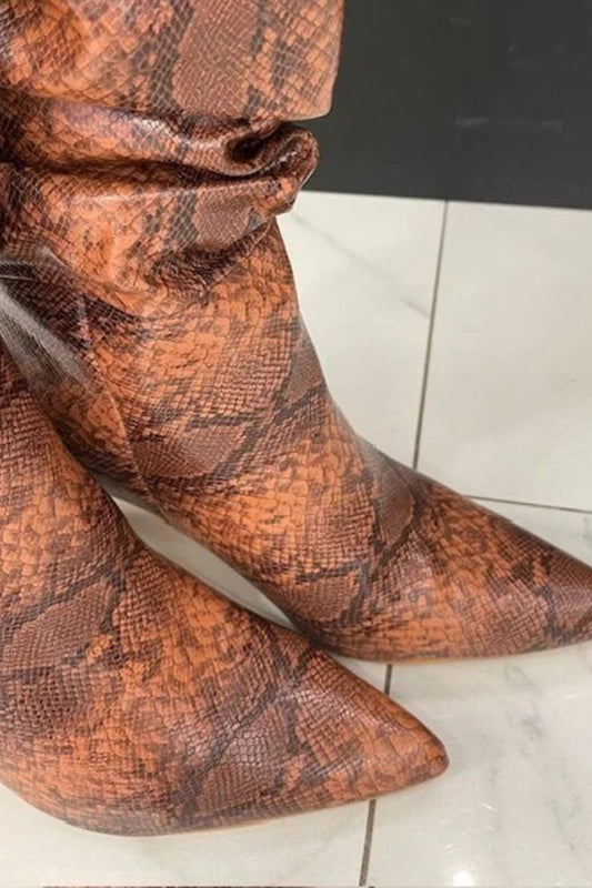 Tronchetto animalier cuoio