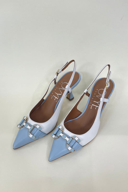 Slingback a punta doppio colore con staffa - Ovye