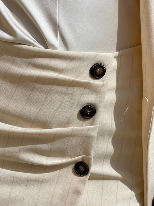 Minigonna con bottoni gessata - HaveOne