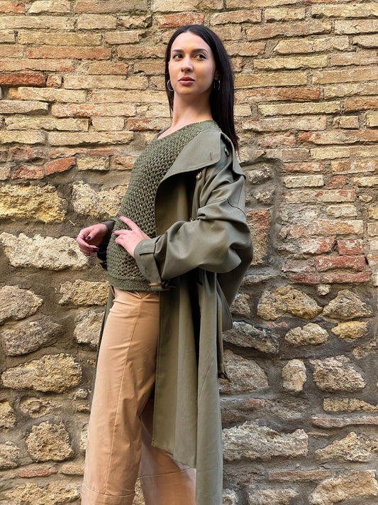 Trench oversize verde - Vicolo