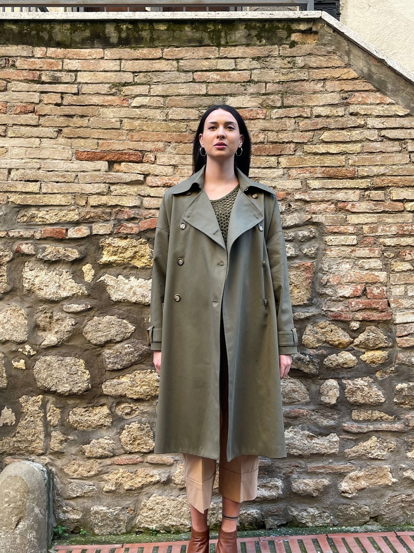 Trench oversize verde - Vicolo
