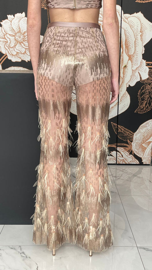 Pantalone plume paillettes - Silent