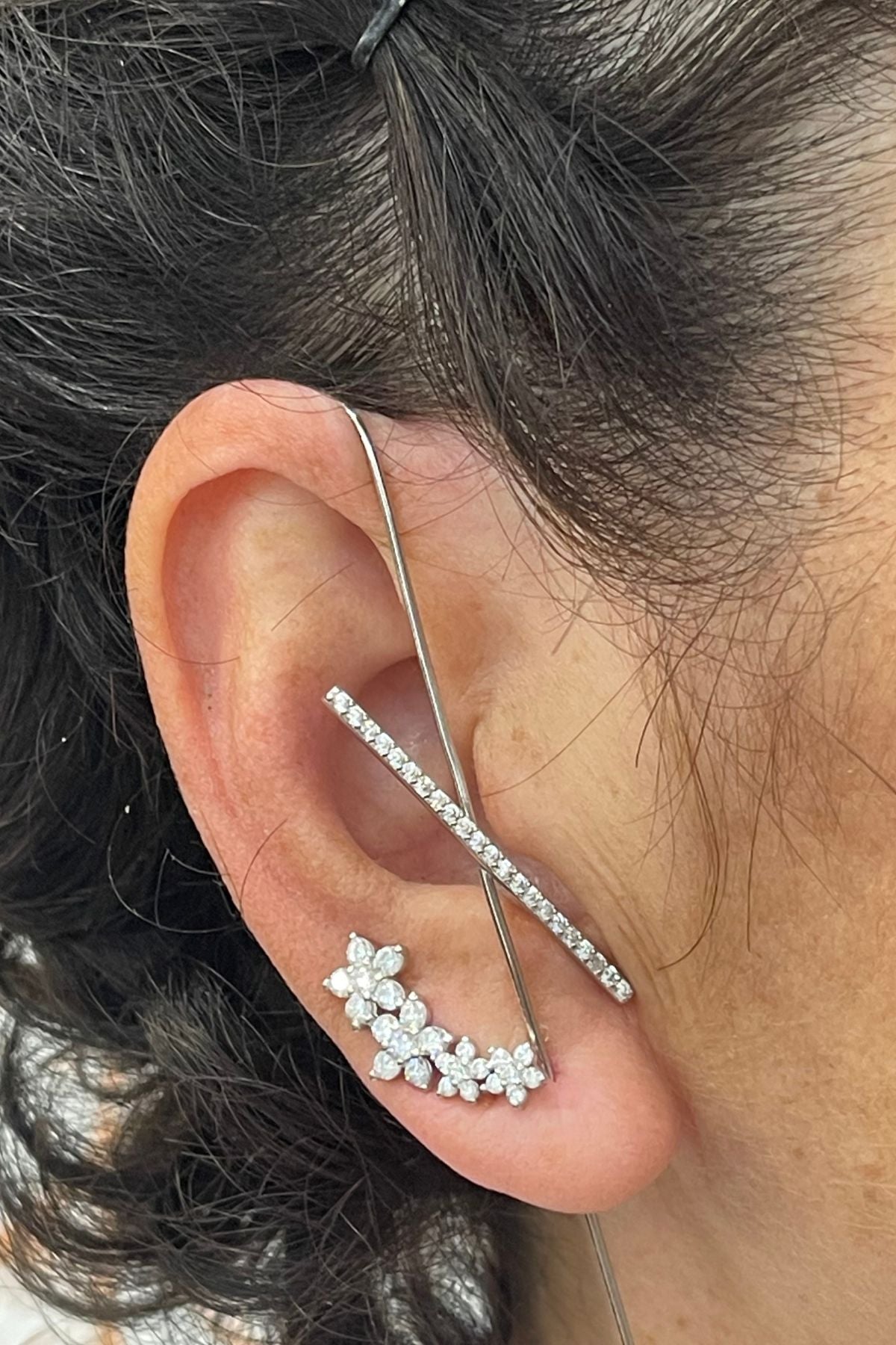 Orecchini a gancio zirconati - Emporio Club bijoux
