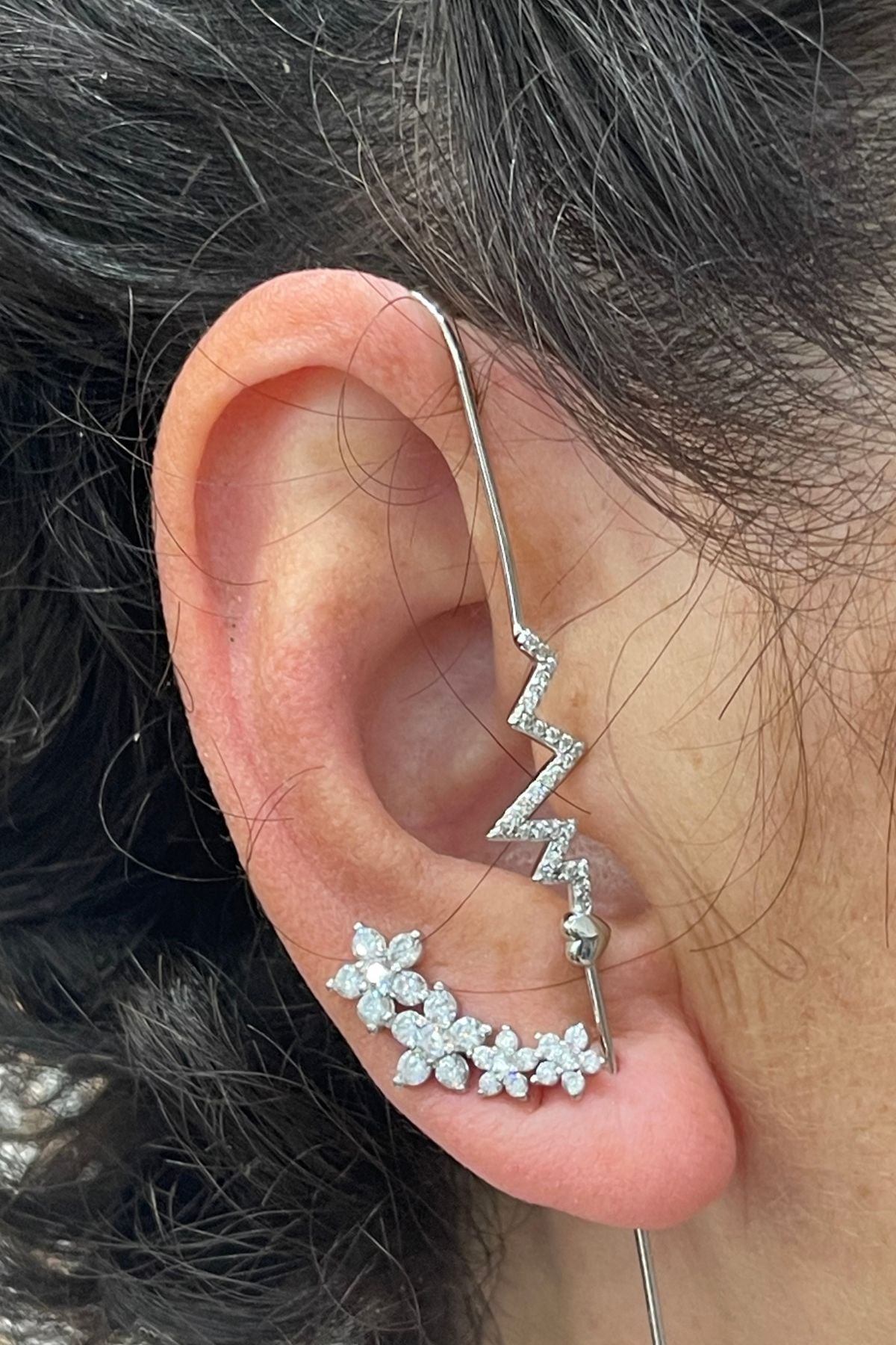Orecchini a gancio zirconati - Emporio Club bijoux