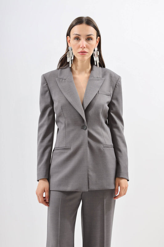 Giacca over monopetto grigia - Haveone