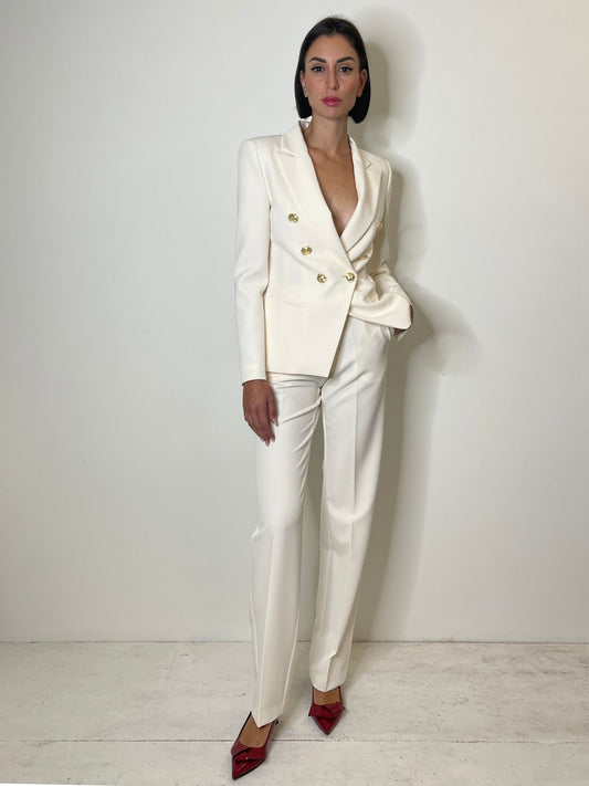 Giacca doppio petto colore latte . Silence Limited