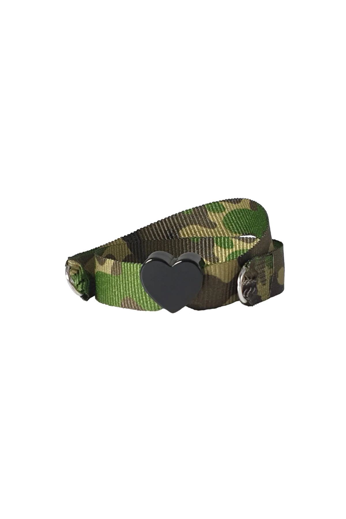 Bracciale camouflage verde cuore nero - Nora Pfeiffer