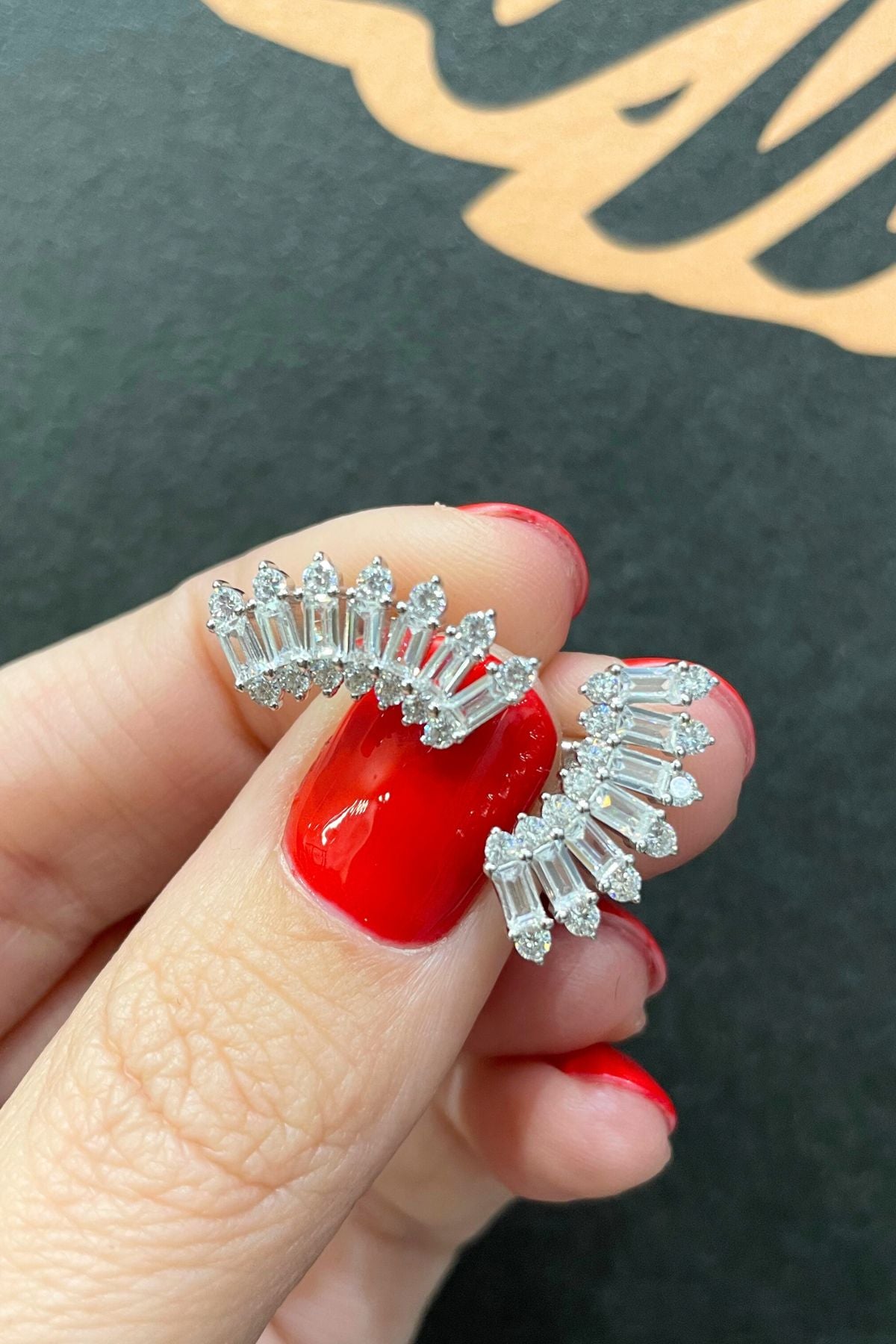Orecchini baguette con zirconi - Emporio Club Bijoux
