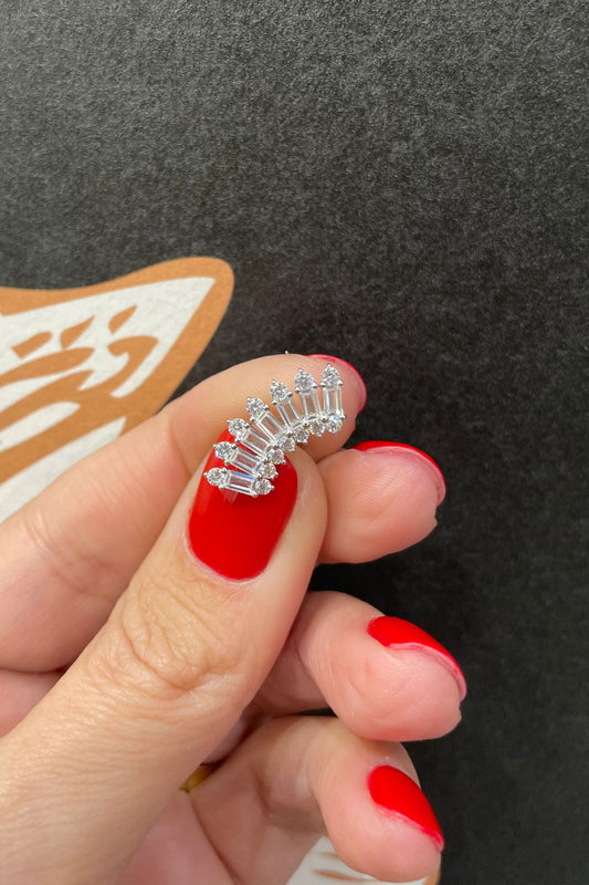 Orecchini baguette con zirconi - Emporio Club Bijoux