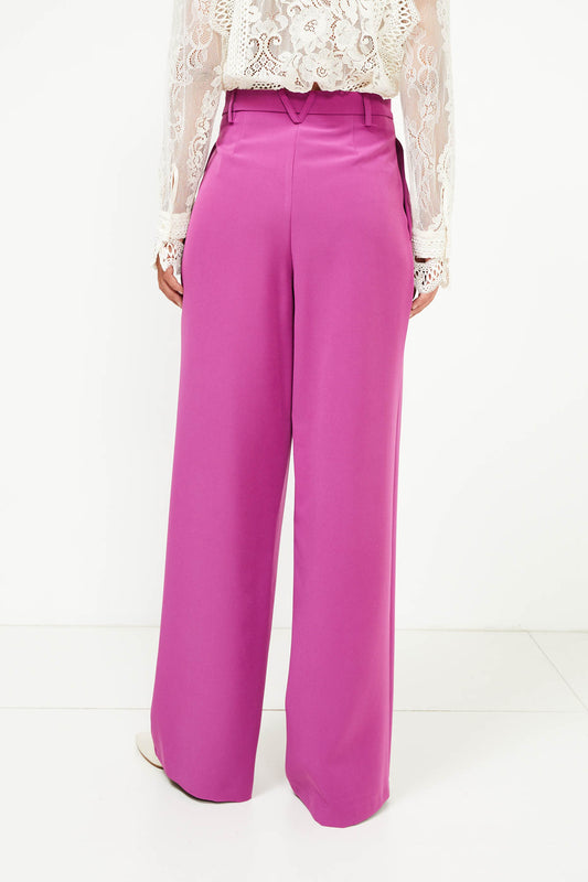 Pantalone a palazzo con pinces - SOUVENIR