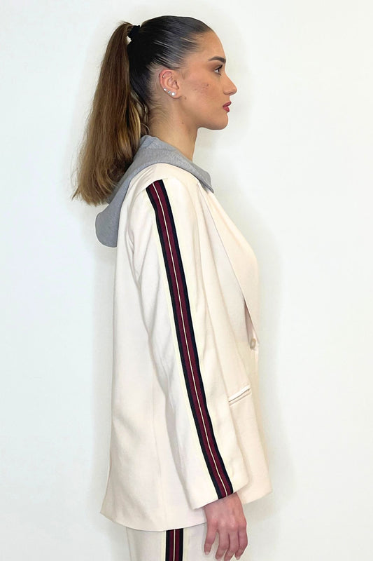 Giacca con cappuccio e bande laterali - Kontatto