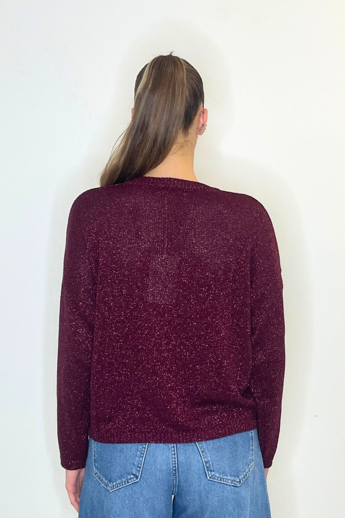 Maglia scollo a V lurex ribes - Kontatto