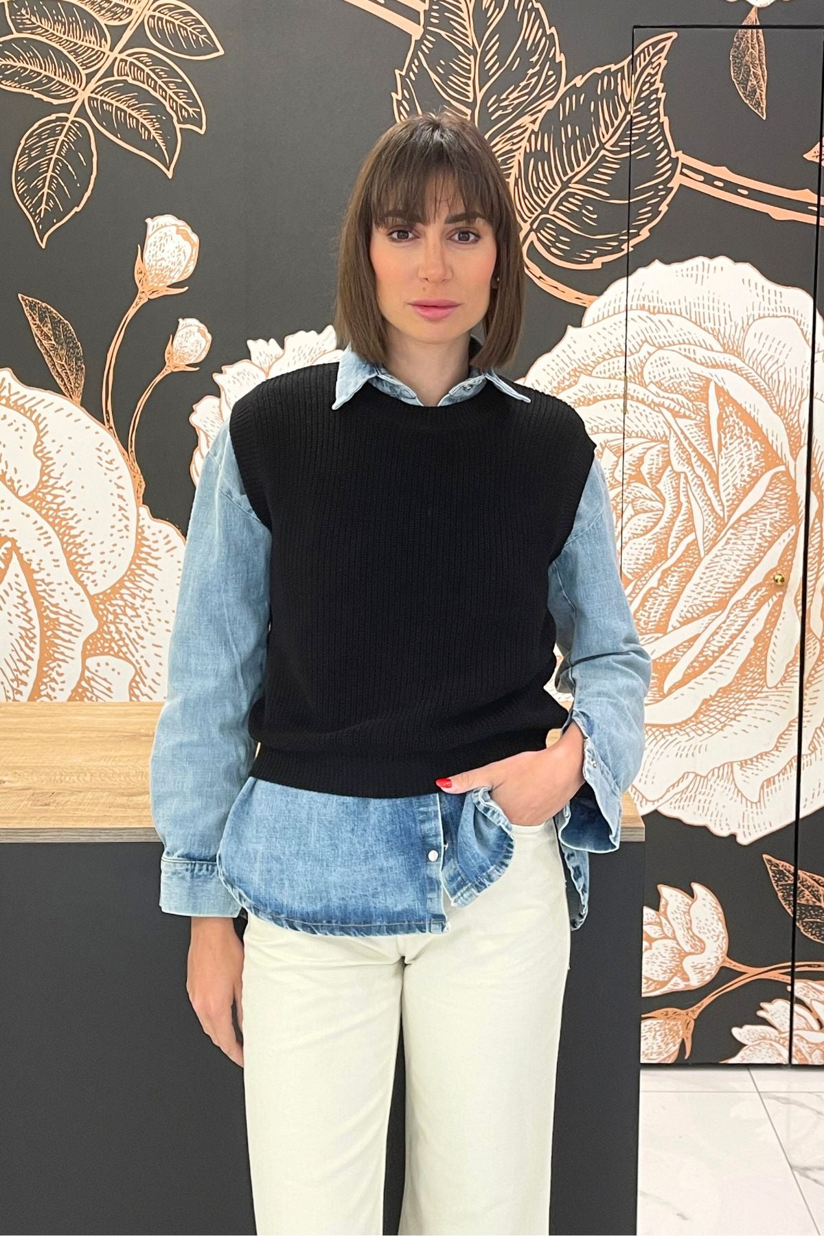 Gilet in maglia nero - Kontatto