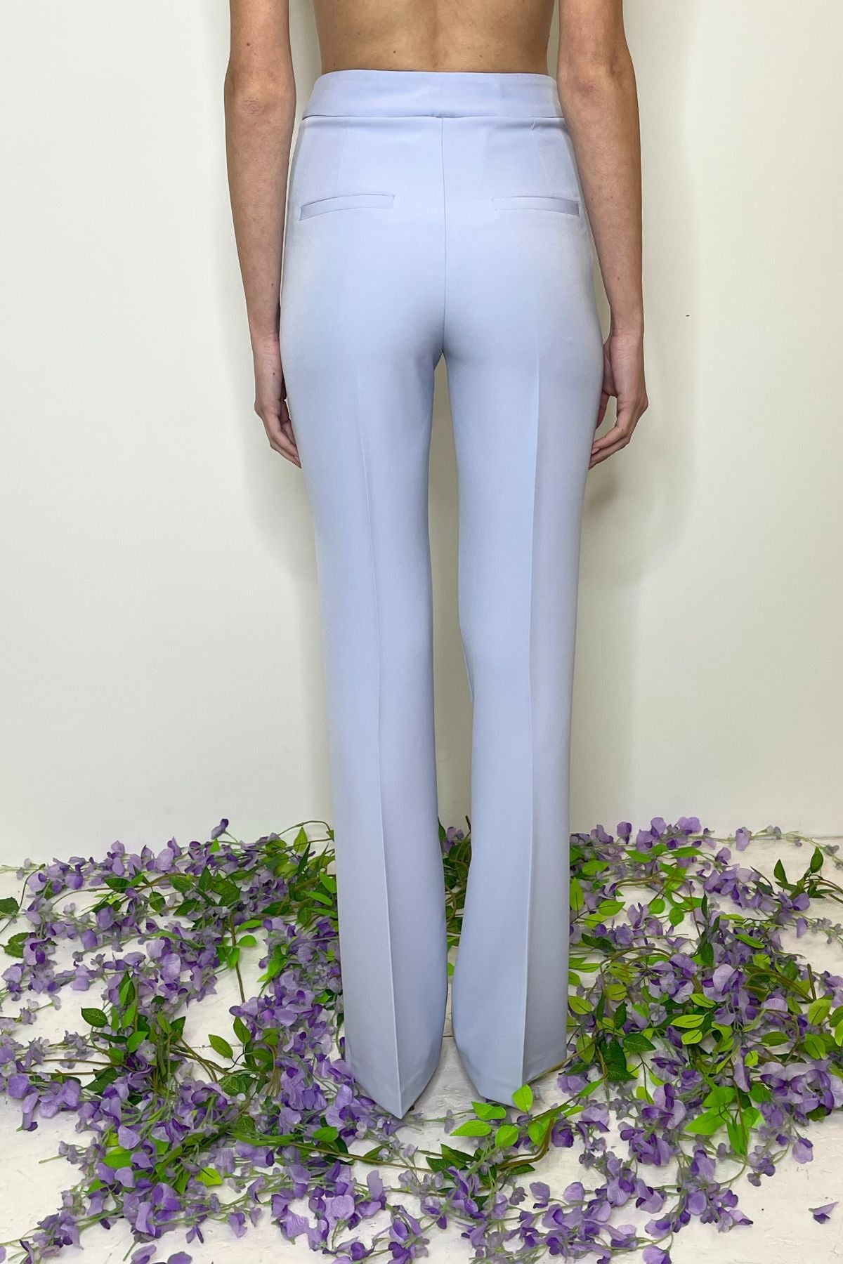 Pantalone vita alta modello Flare polvere - Silence Limited