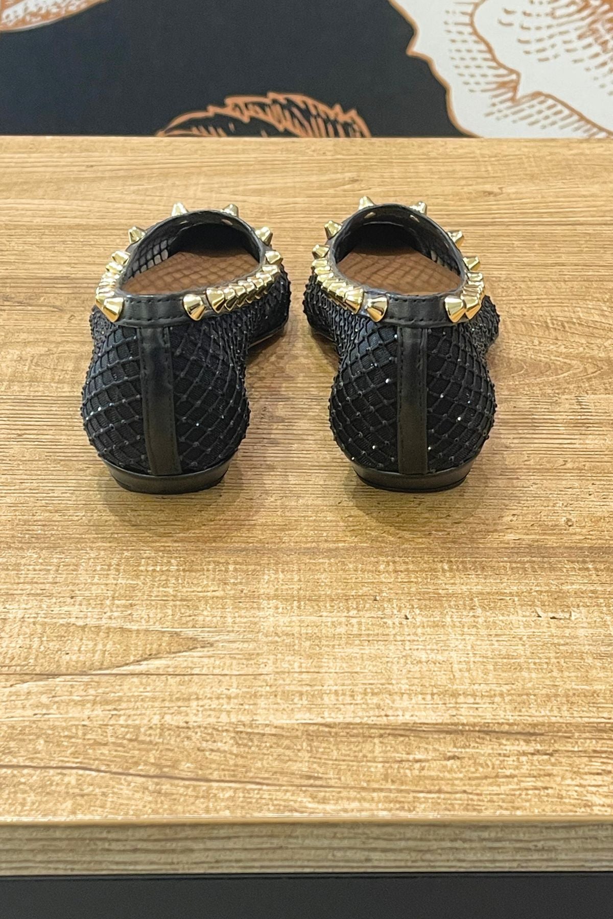 Ballerina in rete con cristalli e borchie - Ovyè