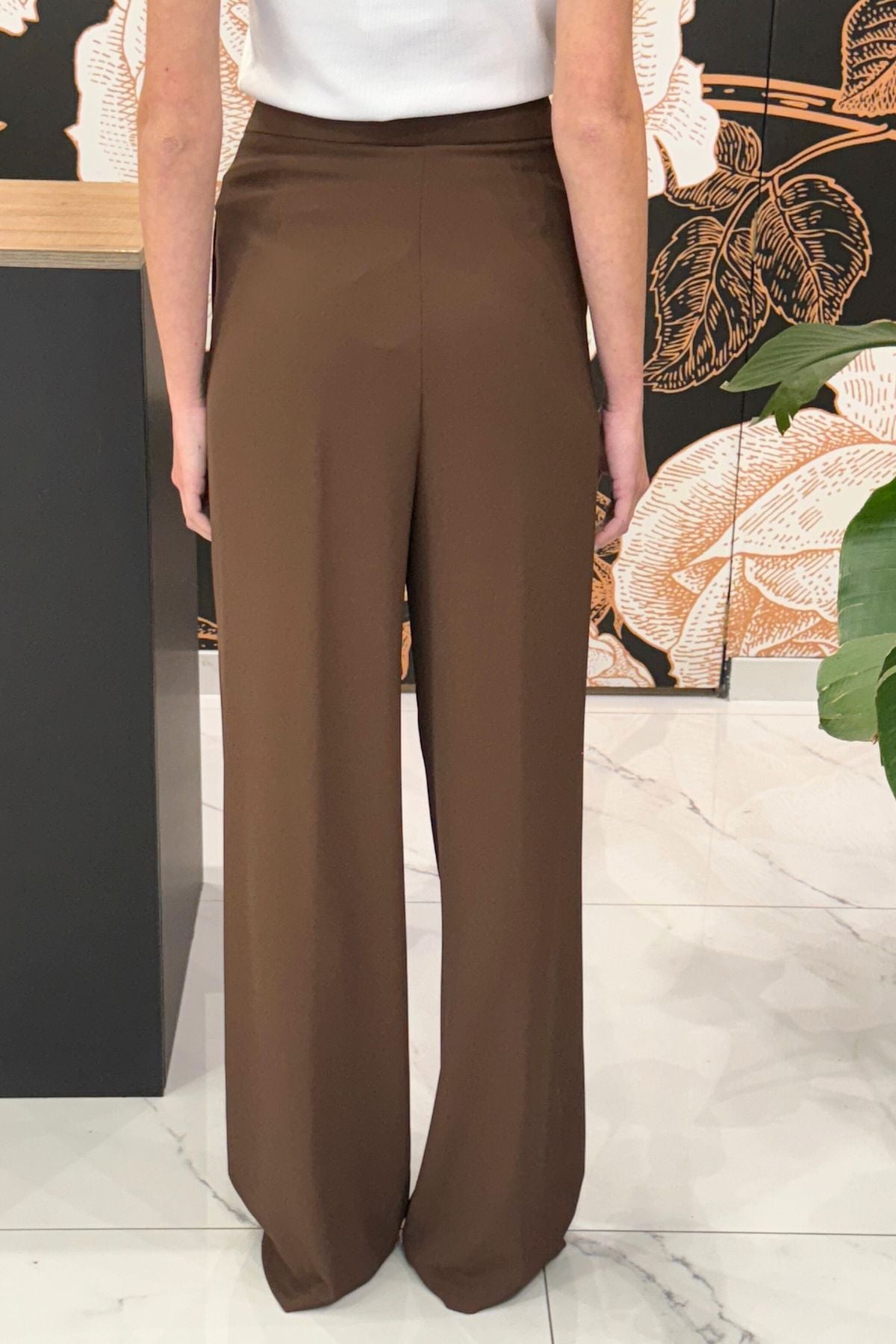 Pantalone palazzo pinces moro - Souvenir Clubbing