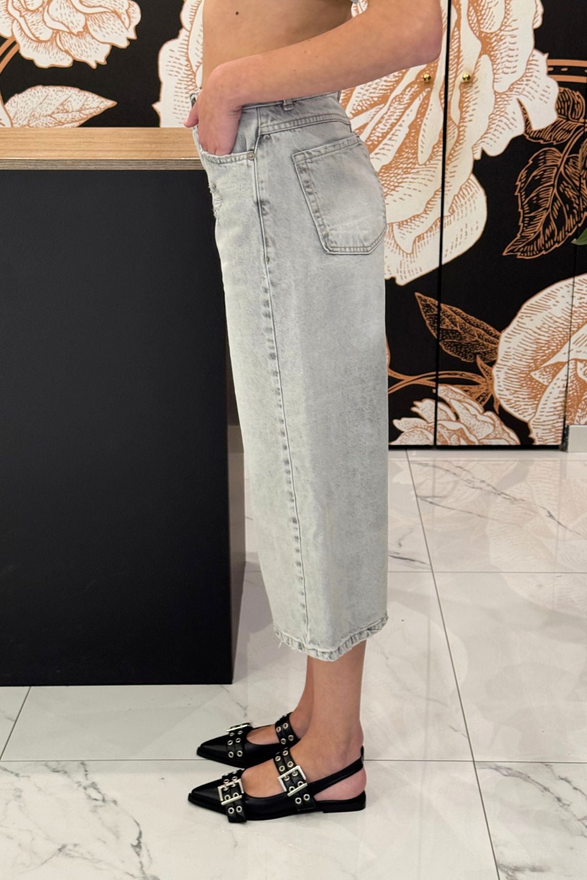 Bermuda in denim grigio - Souvenir clubbing