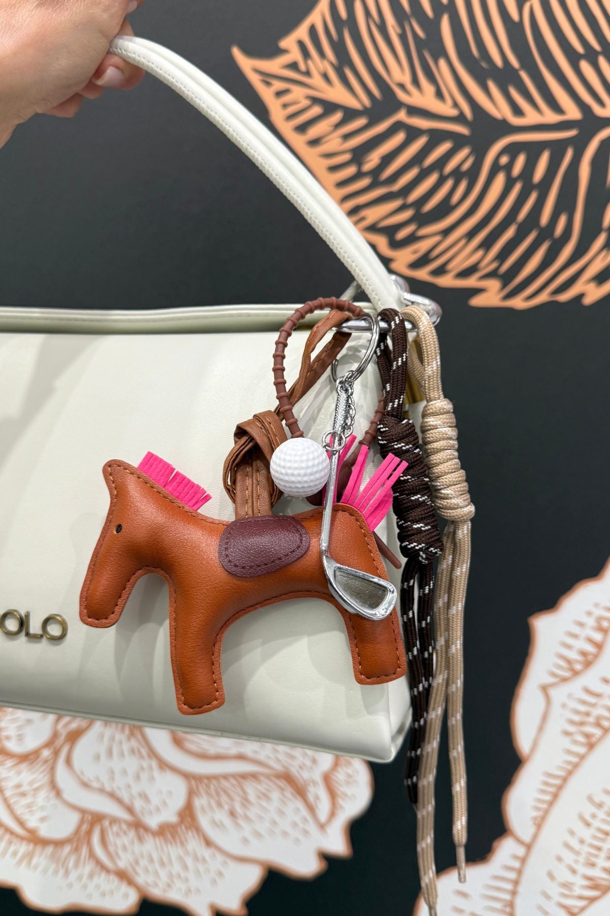 Charms Bag cavallo in similpelle