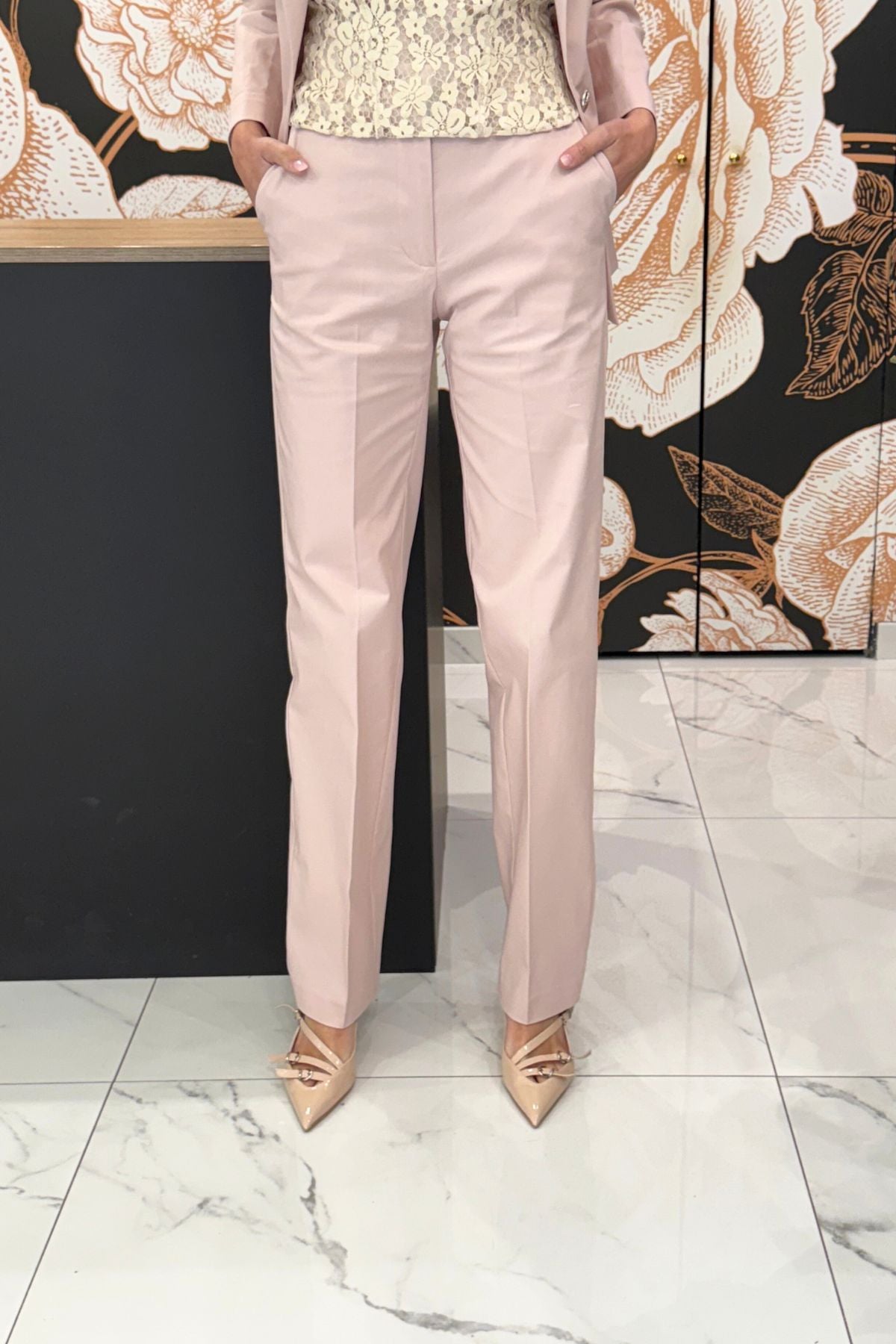 Pantalone regular cotone elasticizzato rosa _ Silence Limited