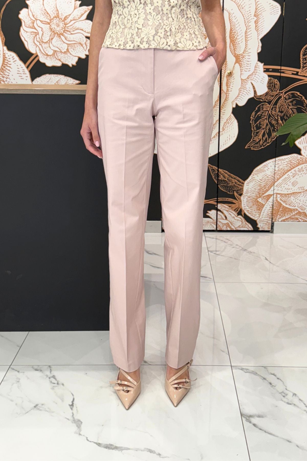Pantalone regular cotone elasticizzato rosa _ Silence Limited