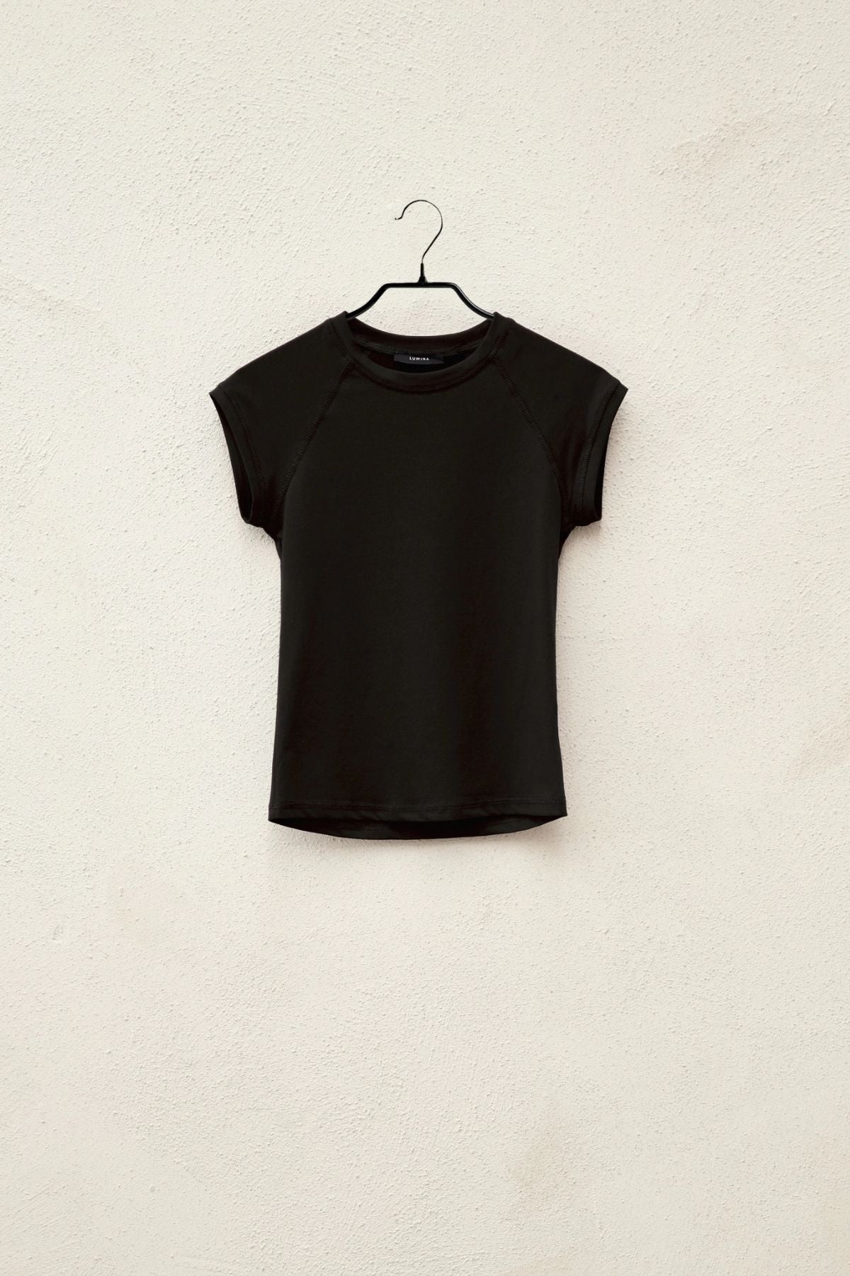 T-shirt basic Fit aderente nero - Lumina