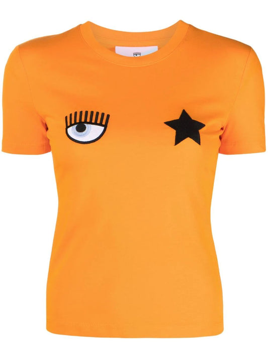T-Shirt Orange con logo Eye
