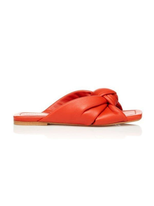 Ciabattina in pelle corallo Ovye