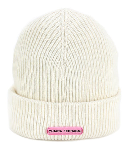 Cappello a coste con applicazione Eyelike Winter White