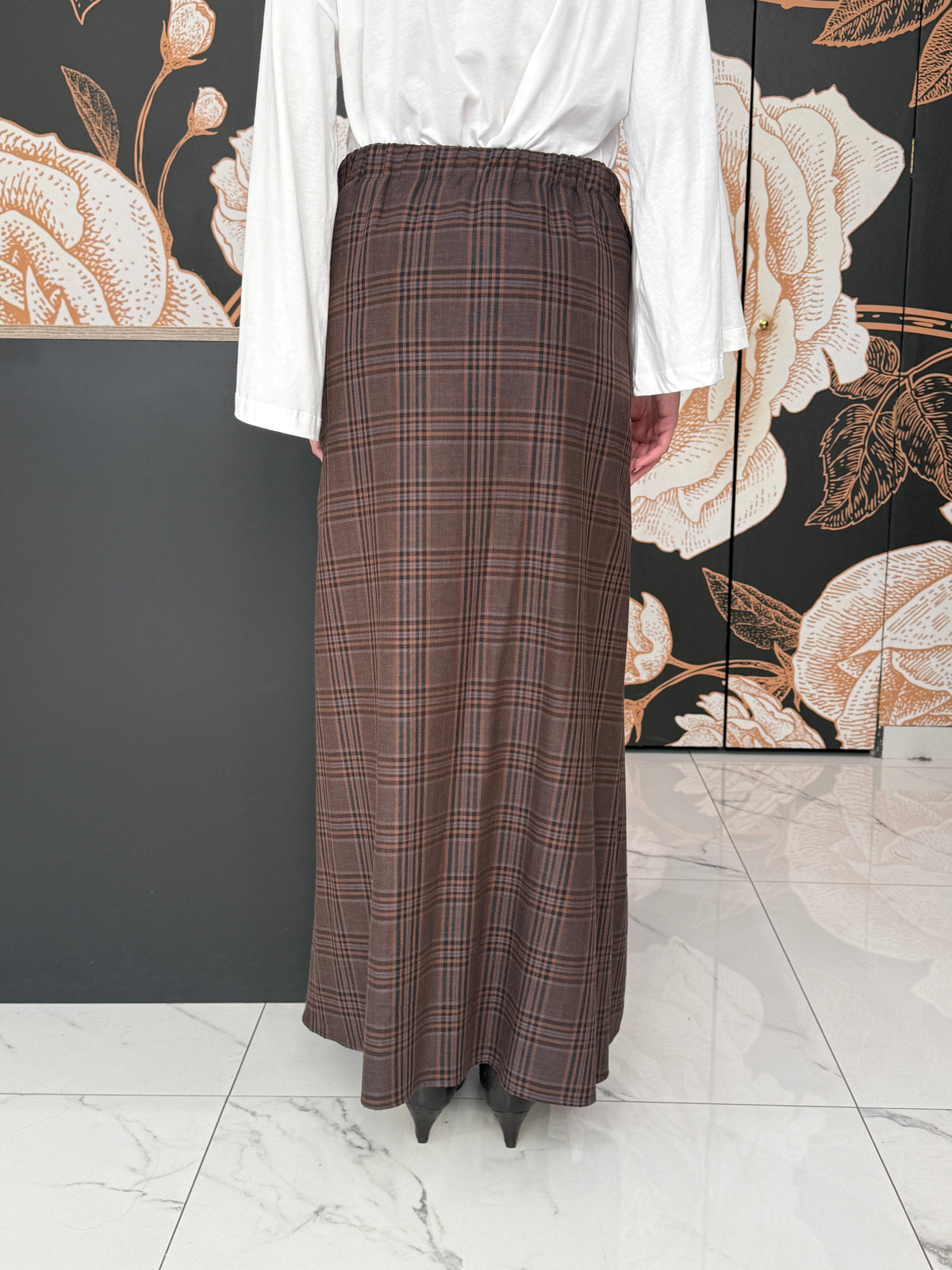 Gonna corta con pannello finte maniche camicia - Haveone