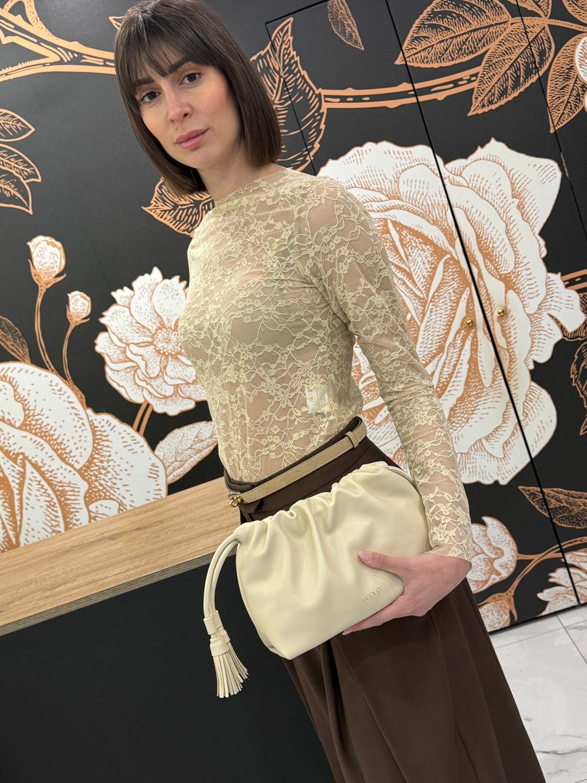 Maglia in pizzo beige chiaro - HAVEONE