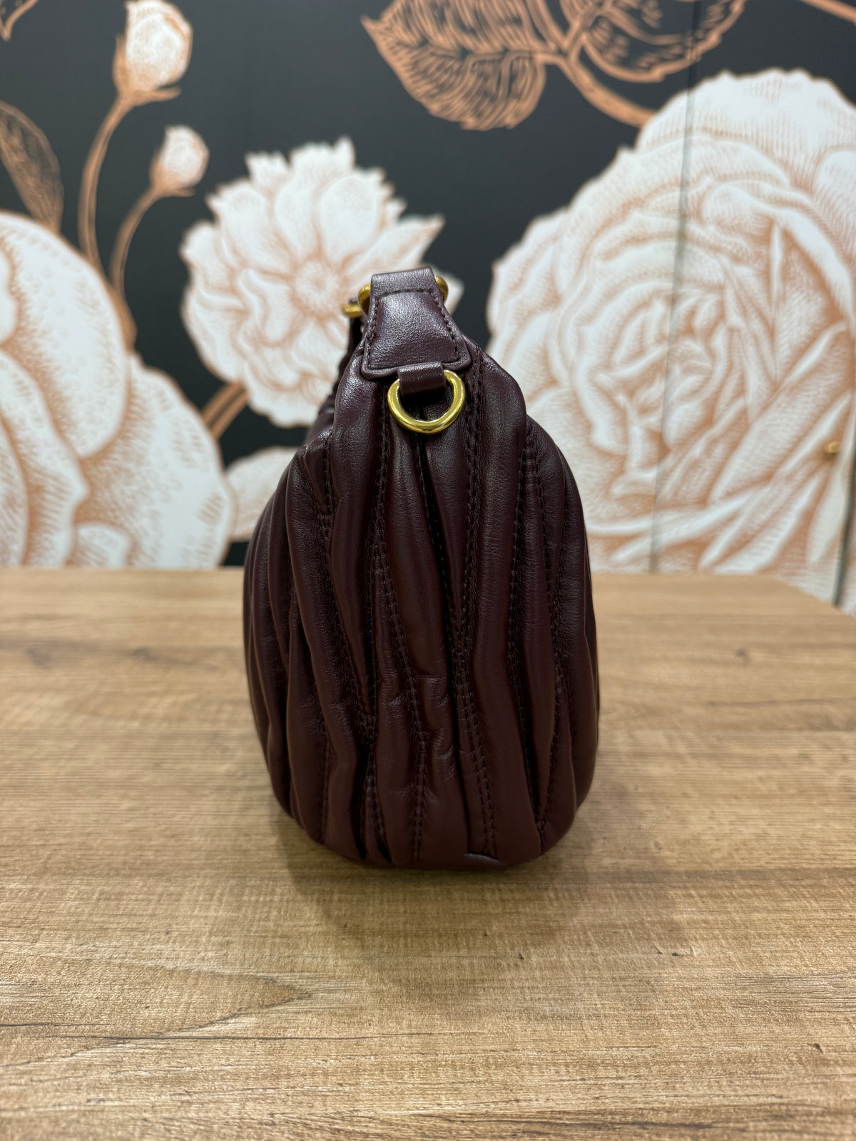 Borsa Hook Ecopelle Trapuntata Puffy melanzana - Vicolo