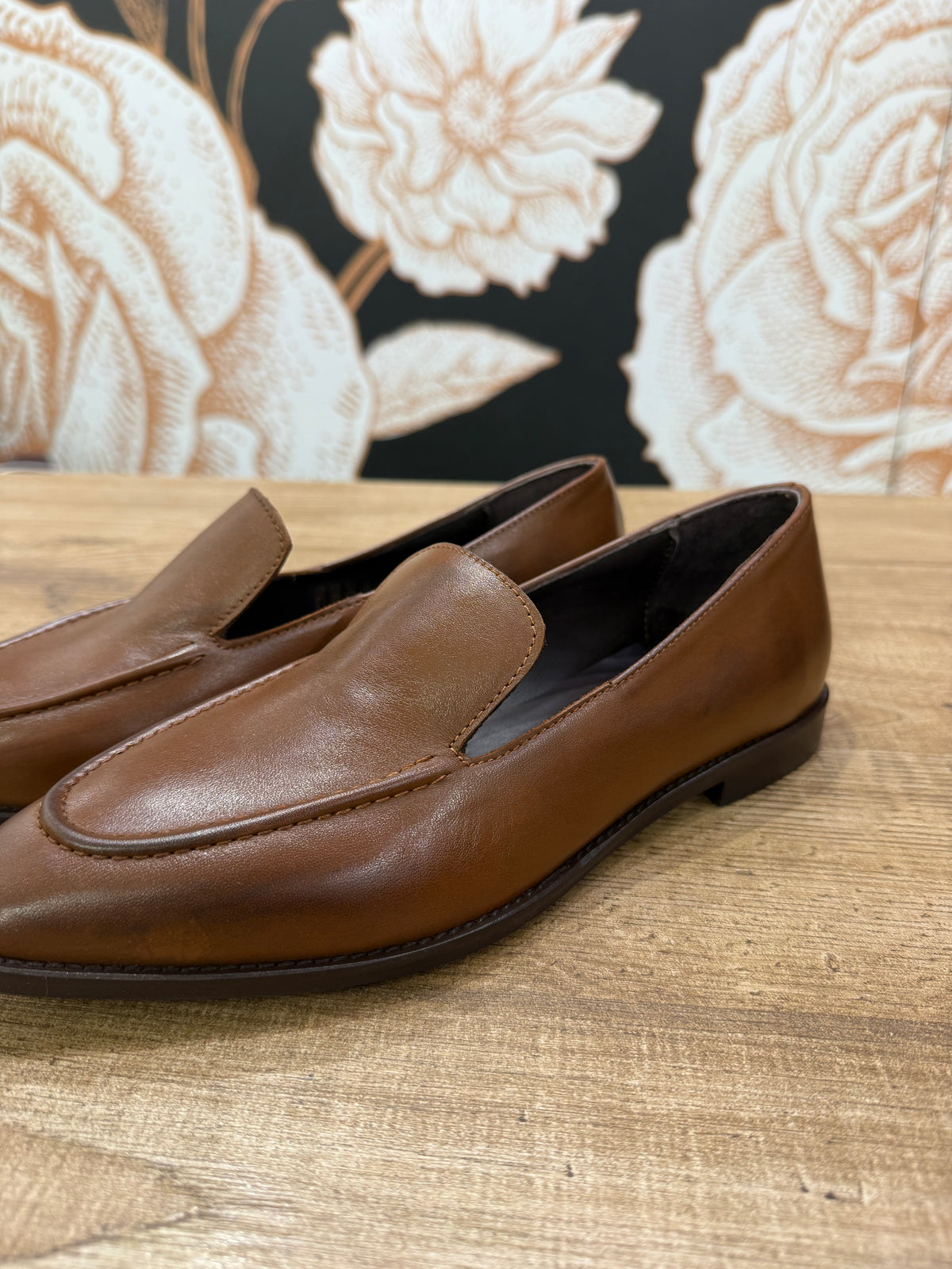 Mocassino in pelle marrone cuoio - Ovye’