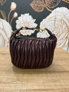 Borsa Hook Ecopelle Trapuntata Puffy melanzana - Vicolo